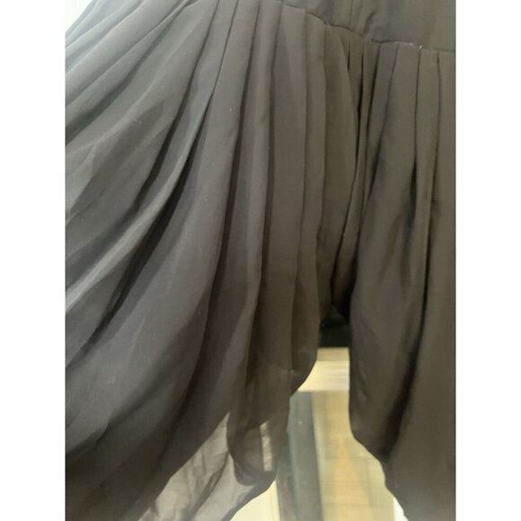 Black Sequined Lagenlook Harem Drop Crutch Slouchy Pants Size 6 - 8.     Mm - Picture 4 of 9